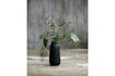 Miniature Vase haut en argile noir Groove 2