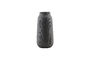 Miniature Vase haut en argile noir Groove Détouré