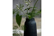 Miniature Vase haut en argile noir Groove 4