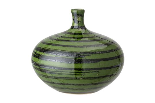 Vase Landroff en grès vert