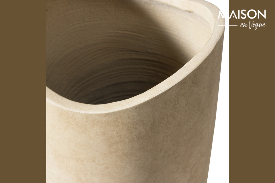 The playful shapes and natural shade create a harmonious design that blends seamlessly with