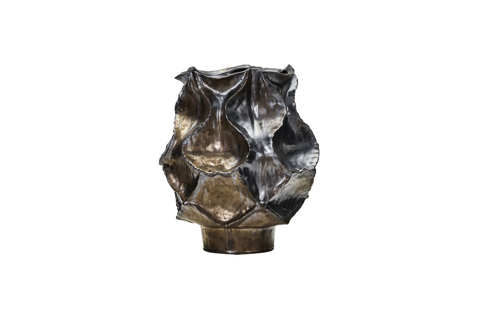 Vase sculptural en grès métallique antique HDWaves House Doctor