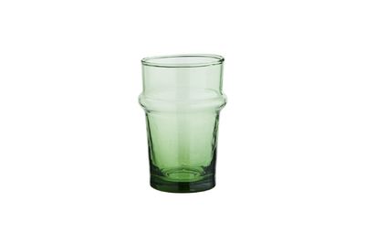 Vaso de agua de cristal verde Beldi