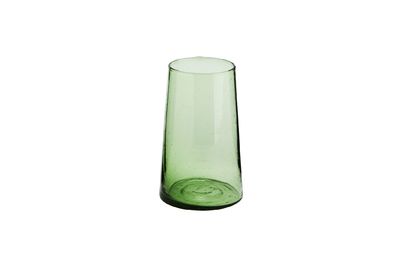 Vaso de agua grande de cristal verde Balda