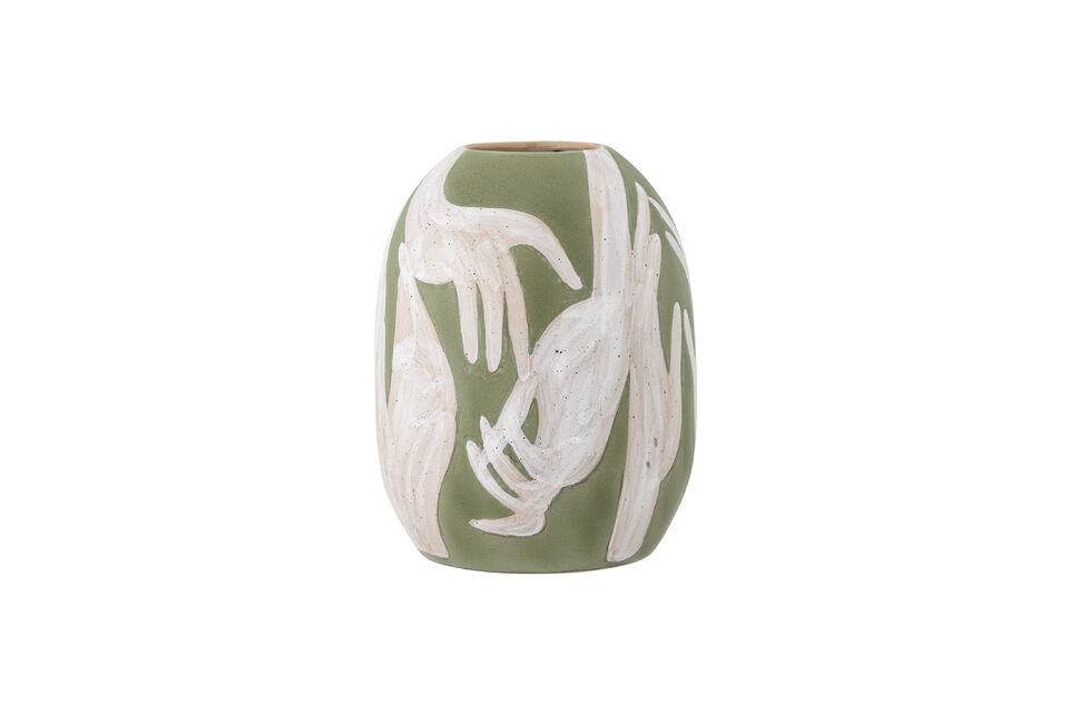Vaso decorativo D23,5xH30,5 cm in gres verde Adalena - 6