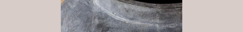 Materiali prima di tutto Vaso grande in vetroresina grigio Soignies