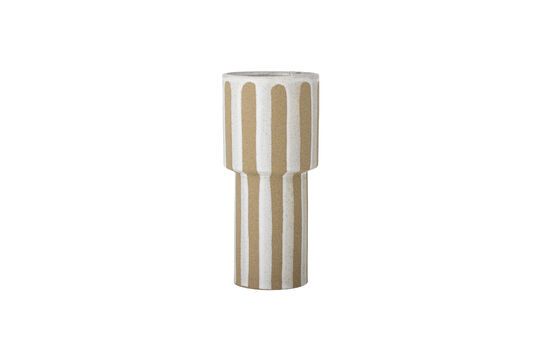 Bloomingville Vaso In Gres Plissettato Nero: Decorazione Scandinava Fatta A Mano, Moderno E Opaco, Perfetto Per Fiori Secchi O Rami, 13cm