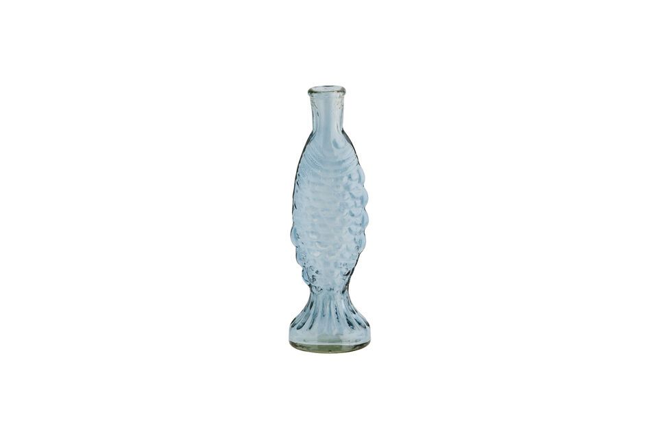 Vaso in vetro azzurro H20 Fish Madam Stoltz
