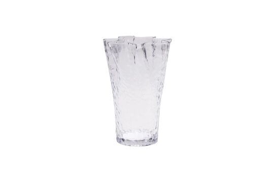 Vaso in vetro trasparente Ruffle
