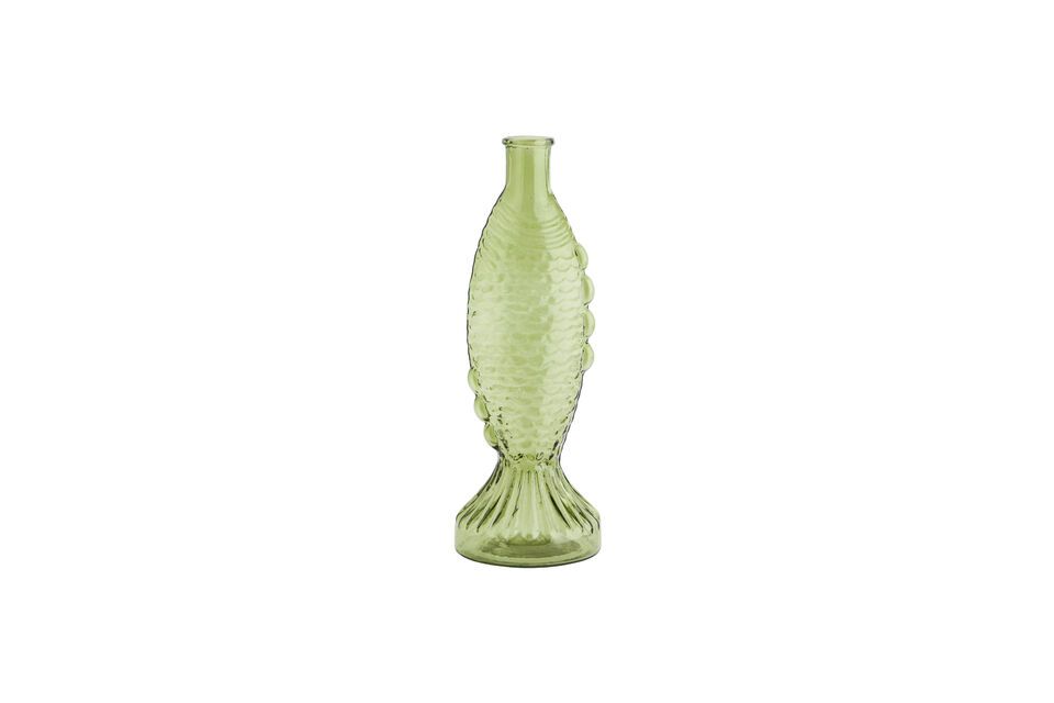 Vaso in vetro verde chiaro H30 Fish Madam Stoltz