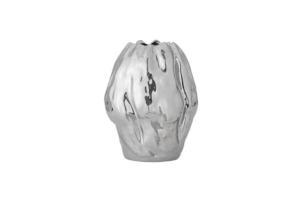Vaso Ø23,5 x H29 cm in gres argentato Bobby Bloomingville