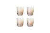 Miniatura Vasos de agua set de 4 cristal bronce Aston 1