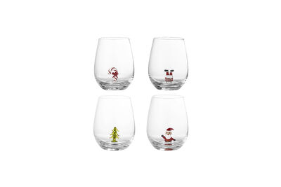 Vasos set de 4 de vidrio transparente Misa