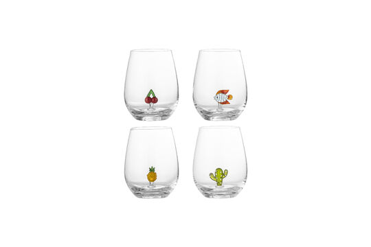 Vasos (Set de 4) de vidrio transparente Misa Clipped