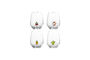 Miniatura Vasos (Set de 4) de vidrio transparente Misa Clipped