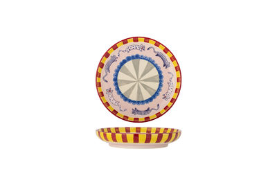 Vassoio D30xH6 cm in gres multicolore Missy