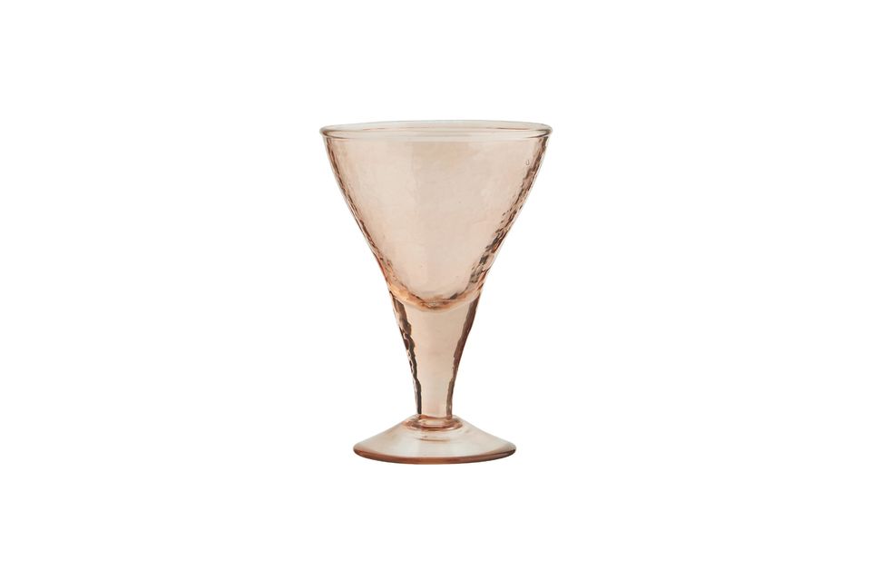 Verre à cocktail en verre martelé orange Marto Madam Stoltz