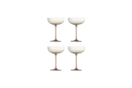 Verre à cocktail lot de 4 en verre bronze Aston