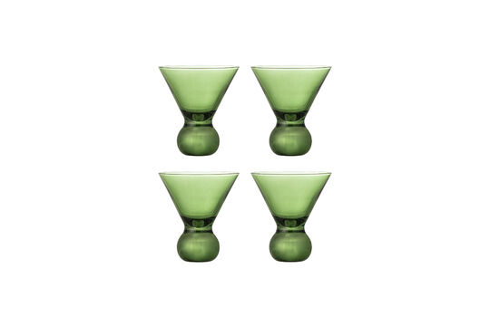 Verre à cocktail lot de 4 en verre vert Corliss
