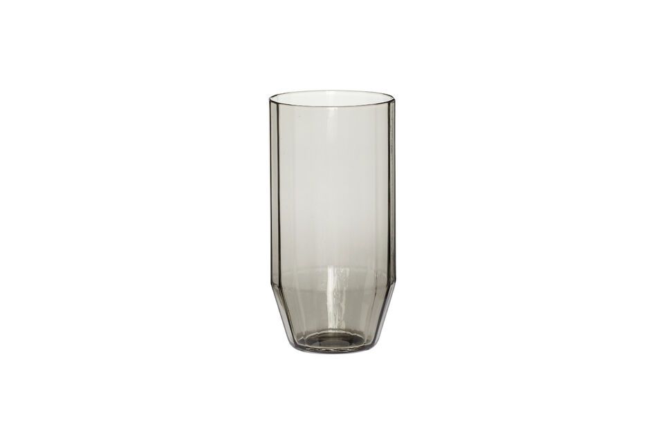 Verre à eau en verre gris fumé Aster Hübsch