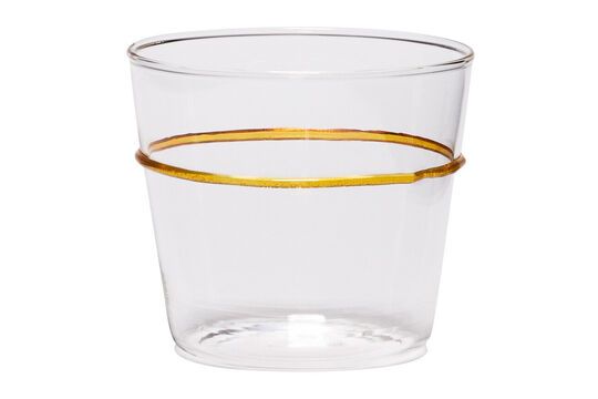 Verre à eau en verre jaune Orbit Détouré