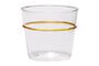 Miniature Verre à eau en verre jaune Orbit Détouré