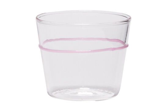 Verre à eau en verre rouge pâle Orbit