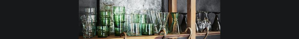 Mise en avant matière Verre à eau en verre transparent Beldi