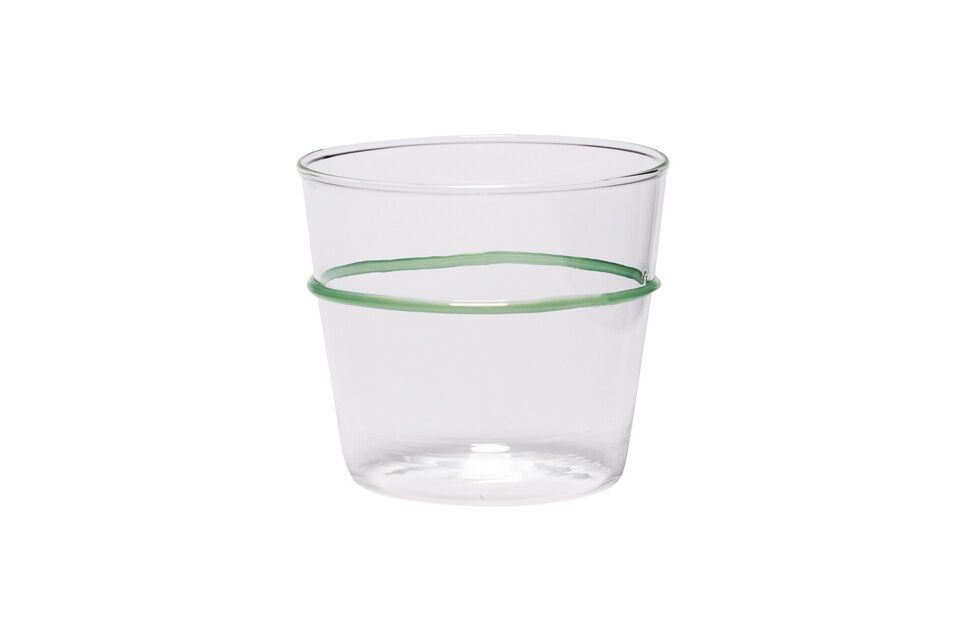 Verre à eau en verre vert Orbit Hübsch
