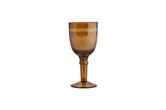 Verre à vin en verre martelé orange Marto Détouré