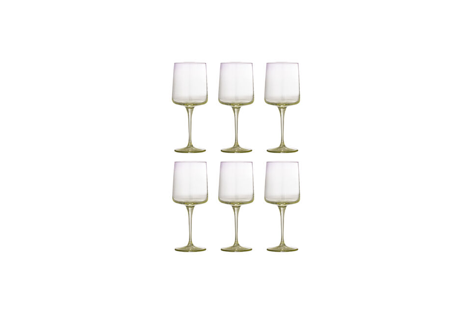 Verres à vin lot de 6 en verre multicolore Luciana Bloomingville