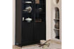 Miniatura Vetrina 173x99 cm metallo nero EXHIBIT 2