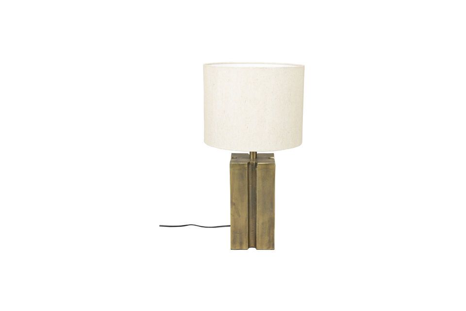 Vierkante goudkleurige aluminium tafellamp Rico - 7