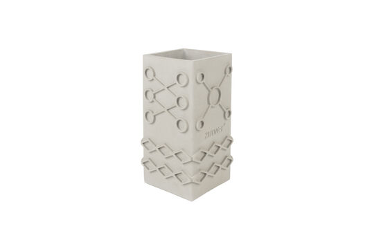 Vierkante vaas 25 cm van grijs beton Graphic Productfoto