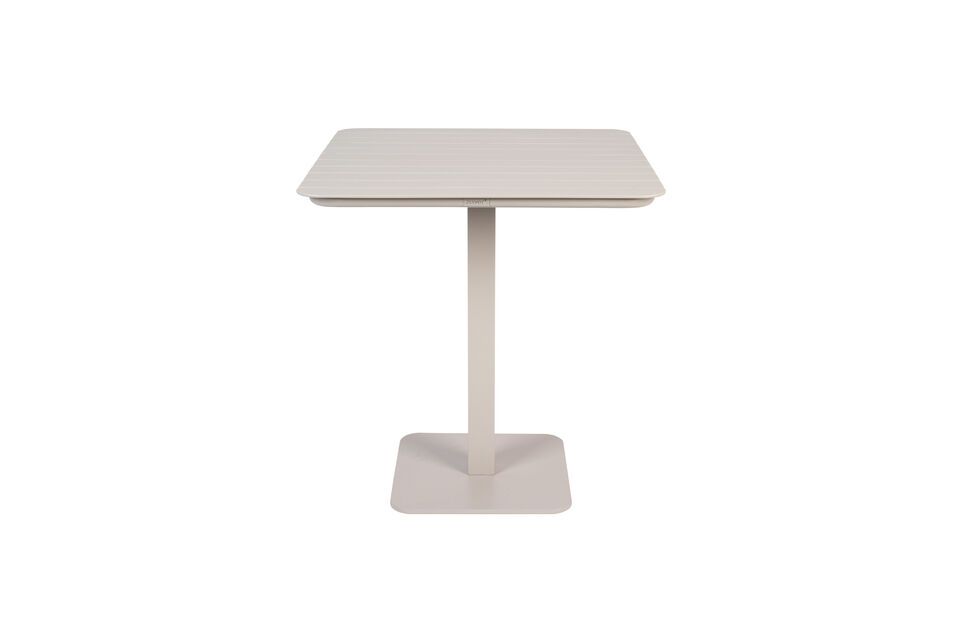 Vierkante witte aluminium bistrotafel Vondel Zuiver