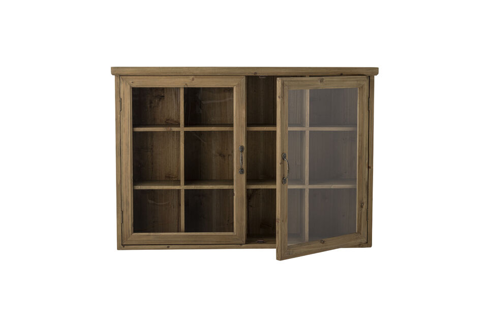 Vitrina de madera de abeto natural Ruthie - 5