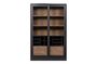 Miniatura Vitrina de madera negra James Clipped