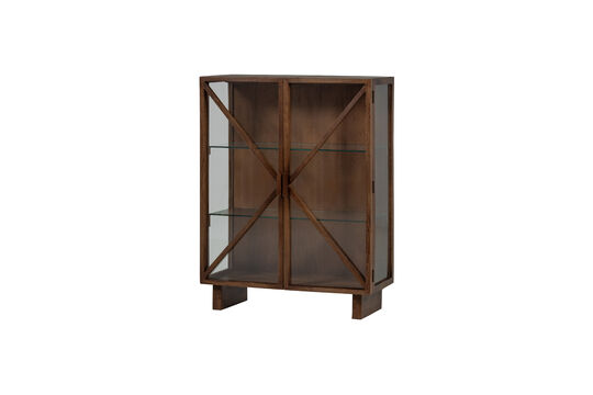 Voir la fiche produit vitrine 2 portes bois de manguier marron KELLA Vitrine 2 portes bois de manguier marron KELLA