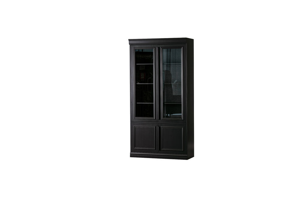 Vitrine 44cm Kiefer Mattschwarz ORGANIZE Woood