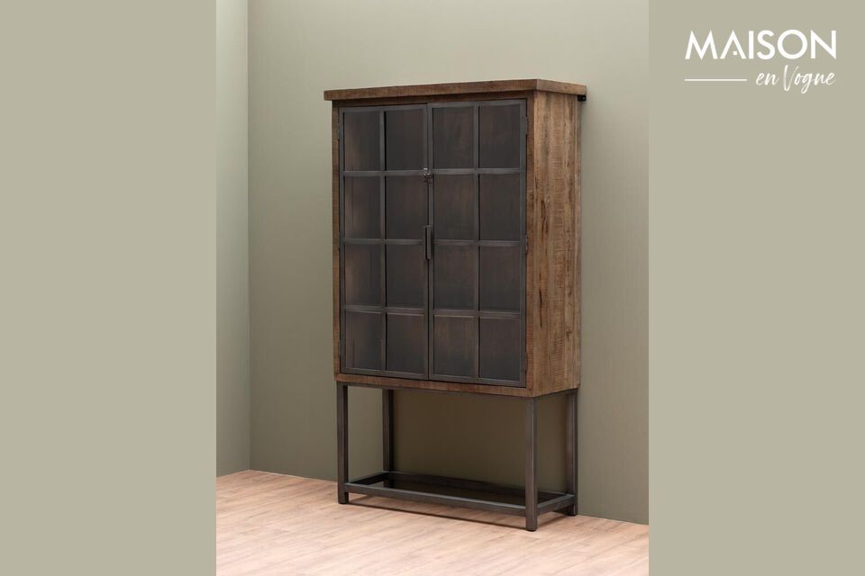 Die Vitrine besteht aus Mangoholz