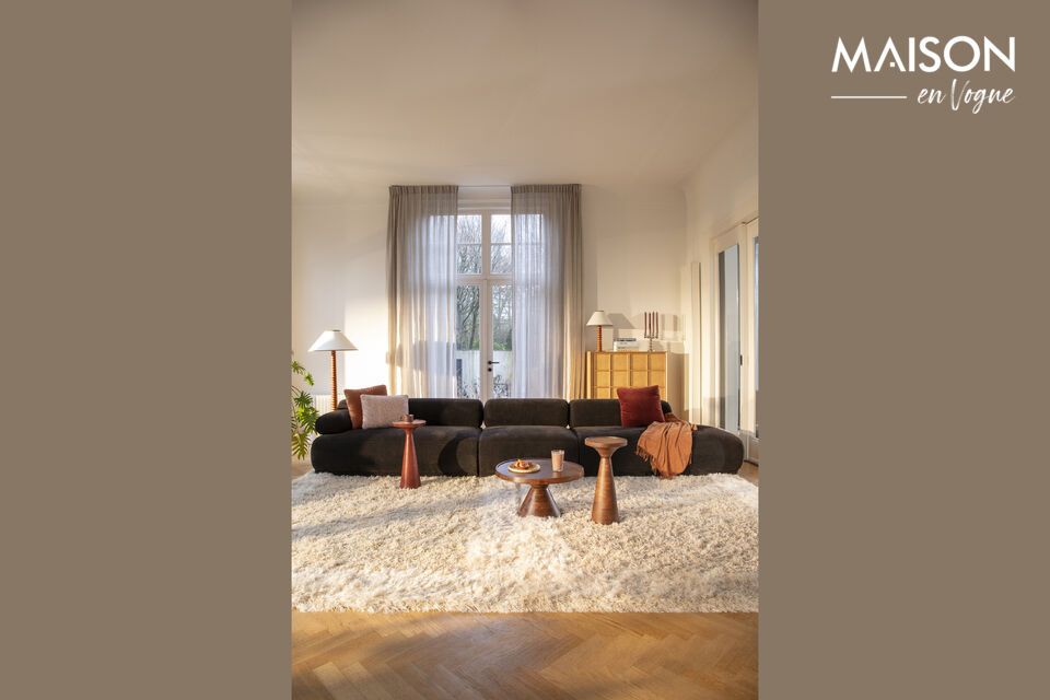 Vloerkleed 160x230 cm in beige wol Curly - 9