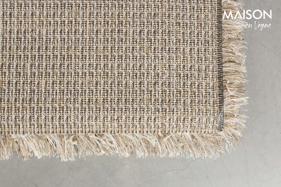 Vloerkleed 160x230 cm van beige wol Hairy - 8