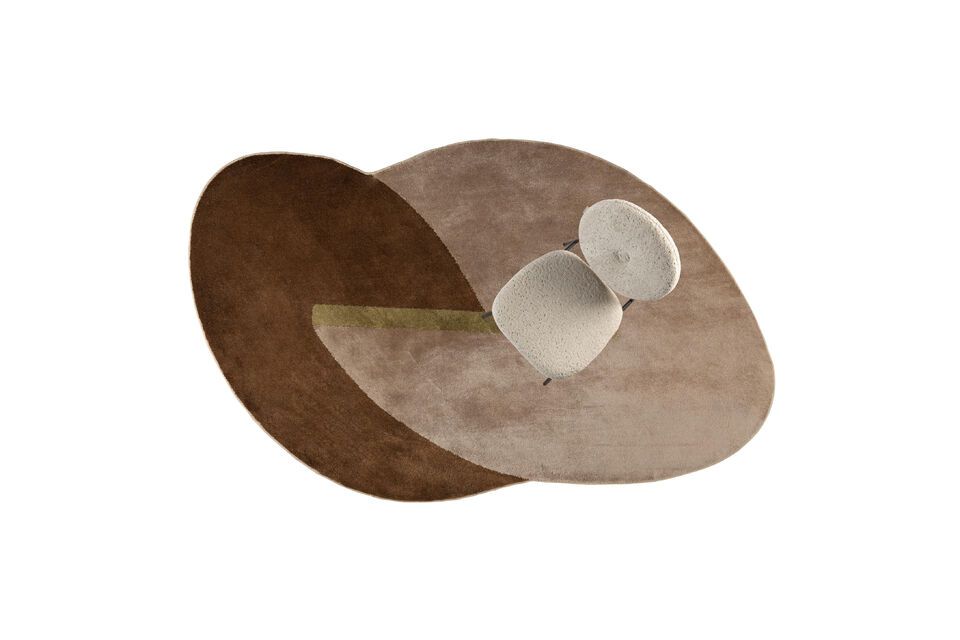 Vloerkleed 160x257 cm van bruin polyester Phila - 10