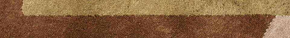 Benadrukte materialen Vloerkleed 160x257 cm van bruin polyester Phila