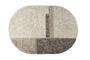 Miniatuur Vloerkleed ovaal 160x230 cm wol grijs Zest Productfoto