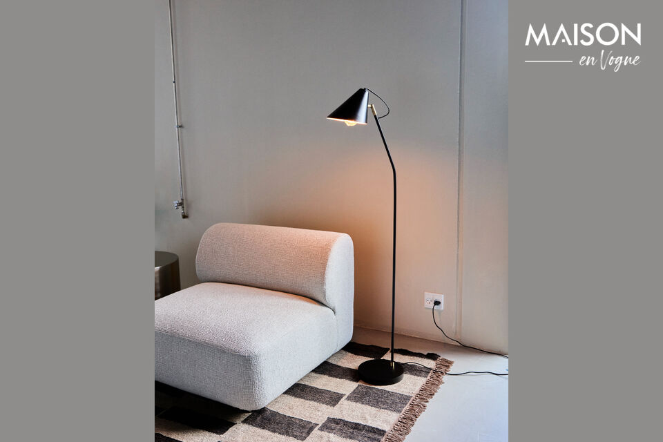 Vloerlamp H130 cm Zwart Metaal Club - 1