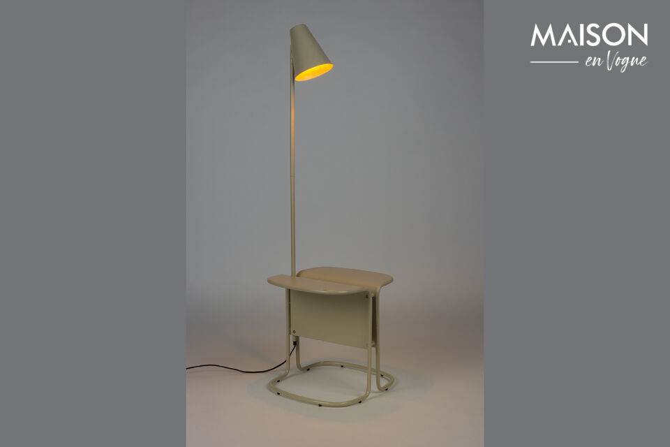 Vloerlamp van beige metaal Lustor Zuiver