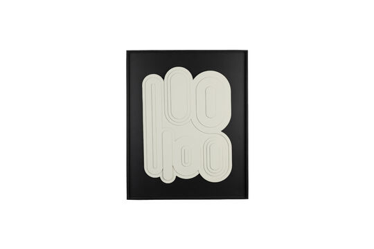Wall art in black gypsum August Clipped