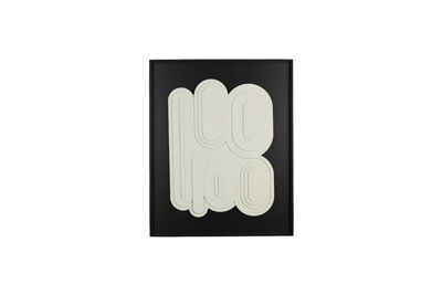 Wall art in black gypsum August
