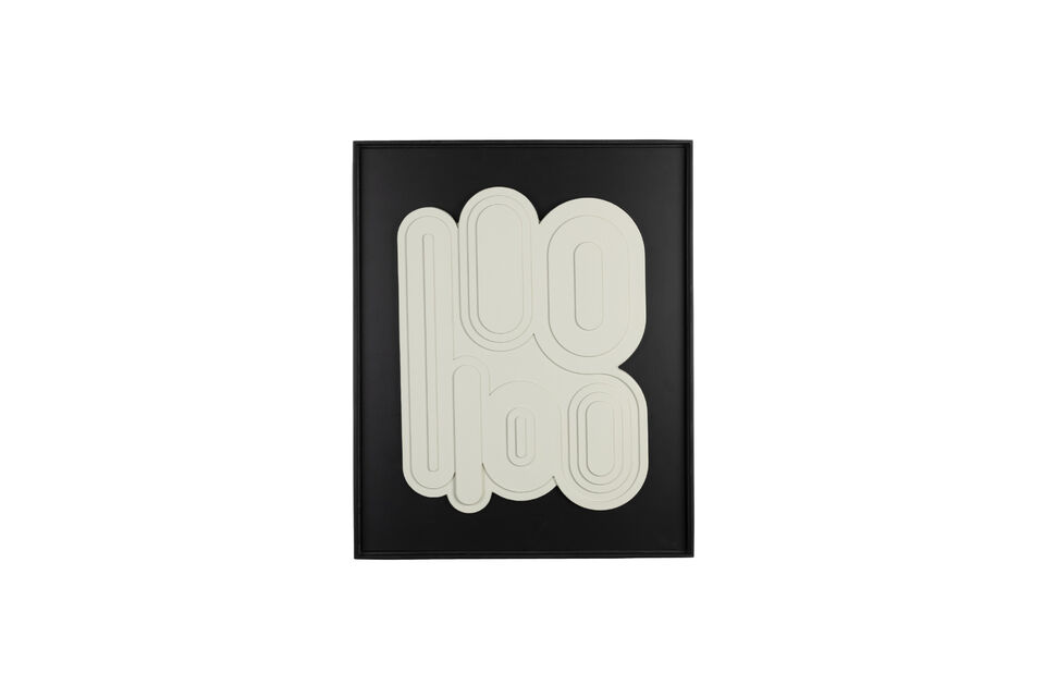 Wall art in black gypsum August Zuiver